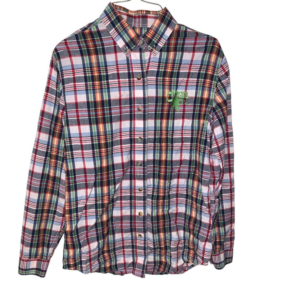 Crazy Cowgirl Plaid Button-Down Shirt Multicolor Western Style Size M